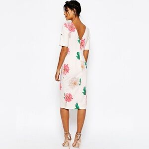 ASOS Occasion Wiggle dress women’s size 14 Floral V-Back Dress, , see pics, GUC